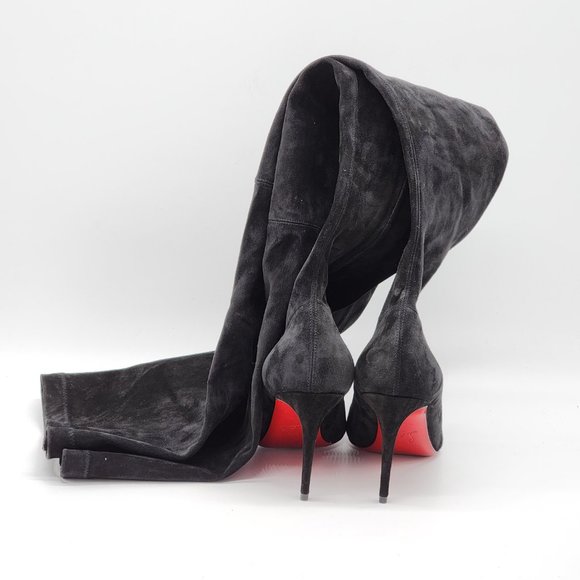 Christian Louboutin Kate Botta Alta Pointed Toe Over the Knee Suede Boot 38 - Picture 4 of 6